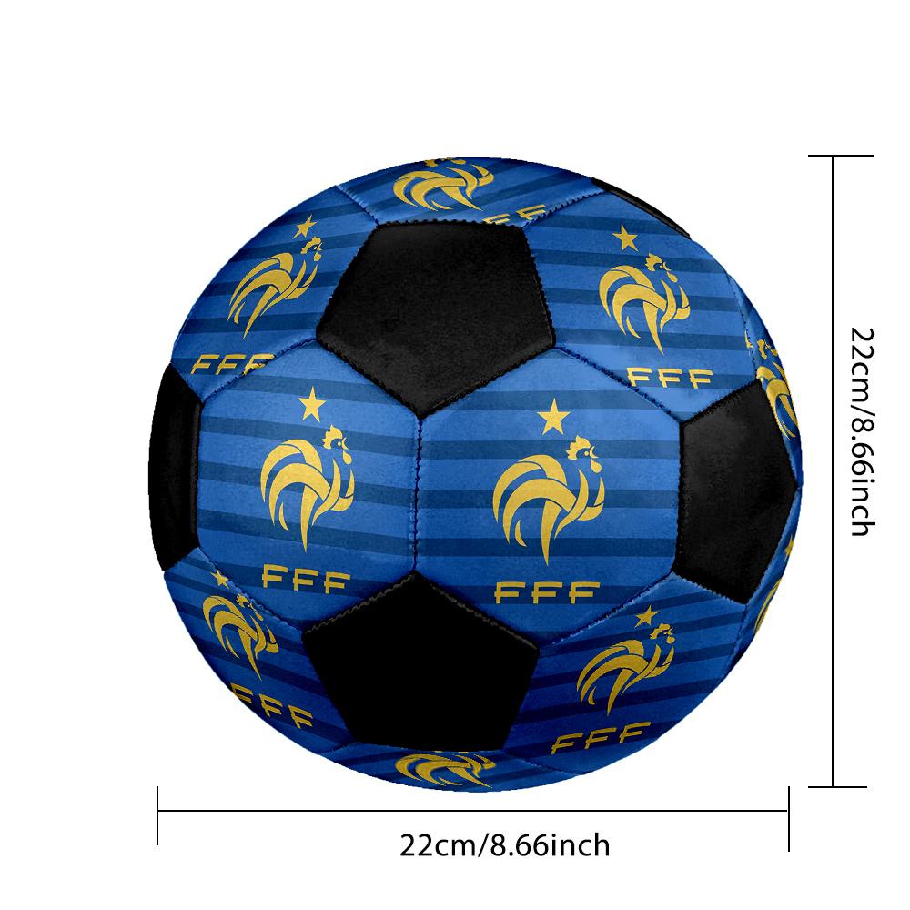 TAGLIA 5 Pallone da Calcio Federazione Calcistica Francese Colorato Per Tutte le Età Cucito a Macchina PVC Pronto per la Competizione Resistente Alta Rimbalzabilità