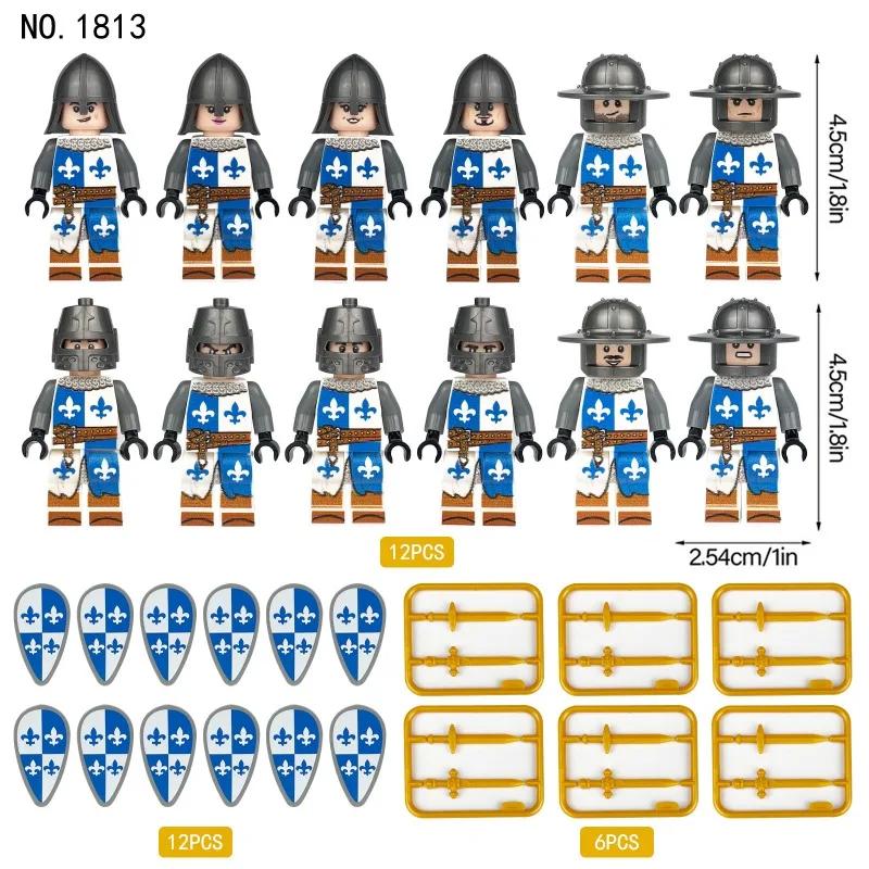 Corpo Medievale giocattoli assemblati, scudi, figure, giocattoli, bambole umanoidi, giocattoli per bambini, regali di compleanno e personaggi dei cartoni animati.