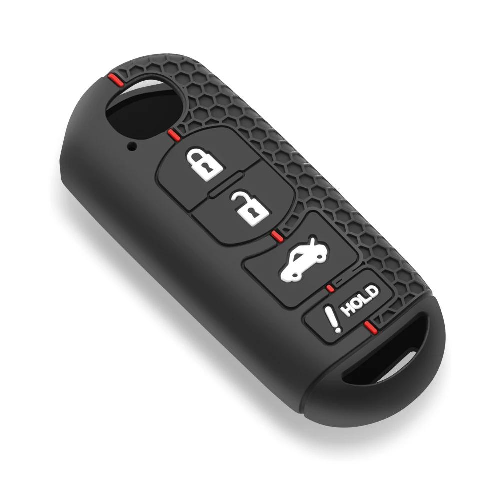 Für Mazda 2 3 5 6 CX-3 CX-5 CX-7 CX-9 Silikon Autoschlüsselabdeckung Fernbedienungshülle 3 4 Tasten 2013 2015 2016 2017 2018 2019