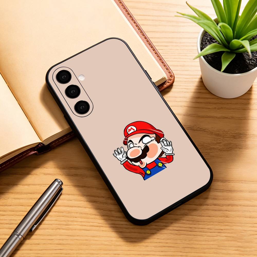 Funny Super Z-MarioS Bros  Phone Case Black Silicone Soft For Samsung Galaxy A73,A72,A71,A70,A53,A52,A51