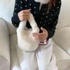 Plush bag women's autumn and winter leisure niche plush hand bag bucket bag