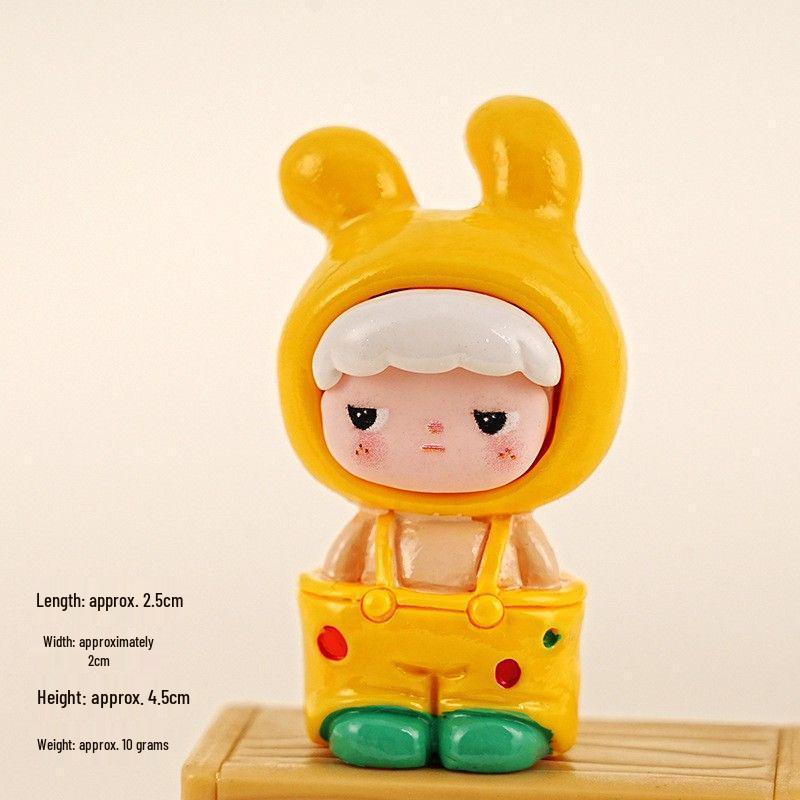 

Трендовые кролики Мэнли из полимерной смолы: Милые самодельные украшения вслепую