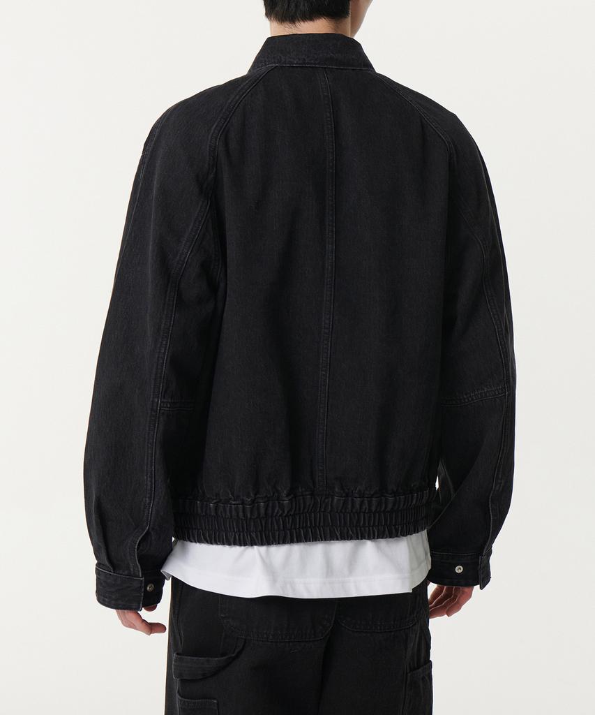 Musinsa Standard Oversized Denim Blouson Jacket [Washed Black]