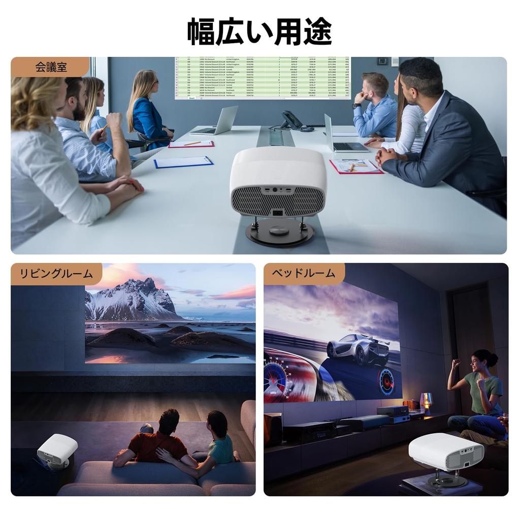 BETTDOW Projector Stand, 30kg Heavy-Duty Capacity, Desktop Stand with 360° Rotation and 180° Vertical Adjustment, Adjustable Height and Tilt, Compatib