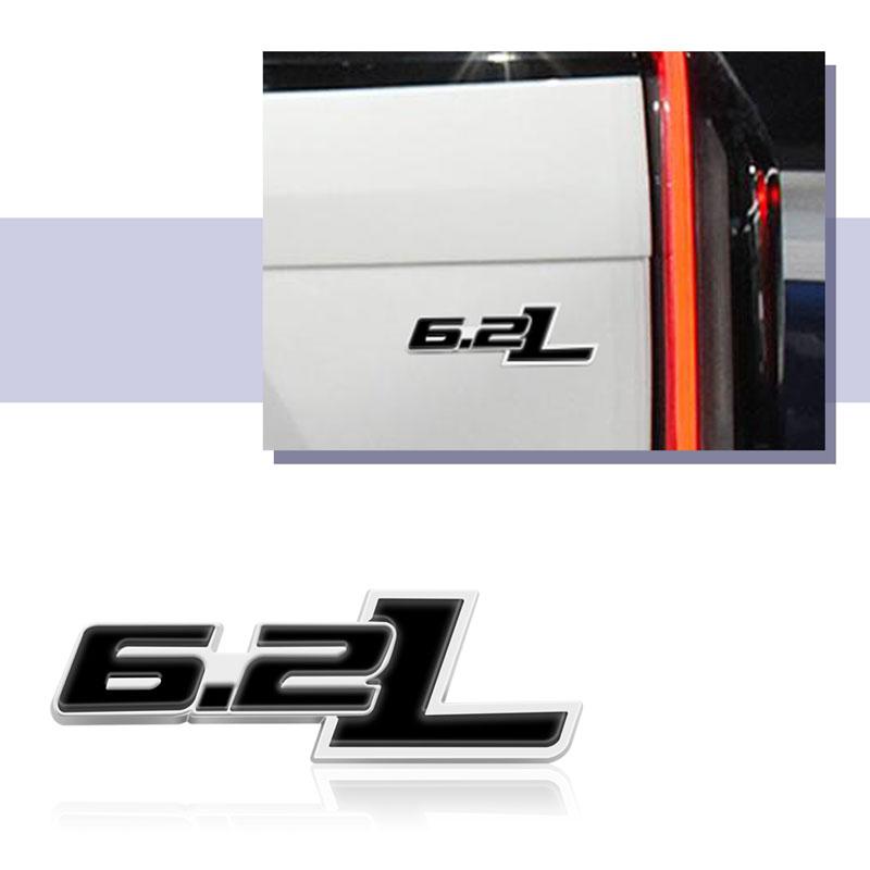 3D Metal Car Decor 6.2L Emblem Fender Tail Side Badge Rear Bumper Trunk Sticker F150 Badge Rear Bumper Trunk Sticker