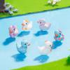 12Pcs Mini Resin Floral Ducks Colorful Miniature Duck Figurines Cute Mini Animal Collectibles for Fairy Garden Decor DIY Crafts Fish Tank Decoration