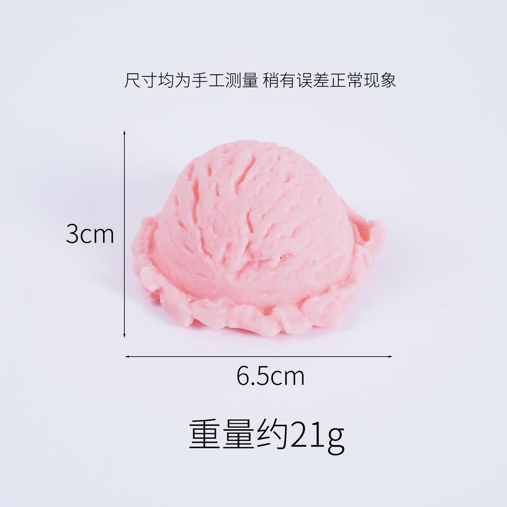 5PCS Simulation Ice Cream Ball Model Fake Sweet Cone Dessert Shop Lifelike Decor Photography Props Display Fake Food Ornament