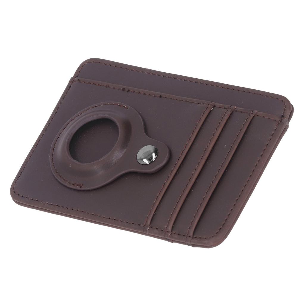 Tracking Device and Credit Card Wallet PU Anti Theft Swipe Card Storage Bag for Men Women Coffee