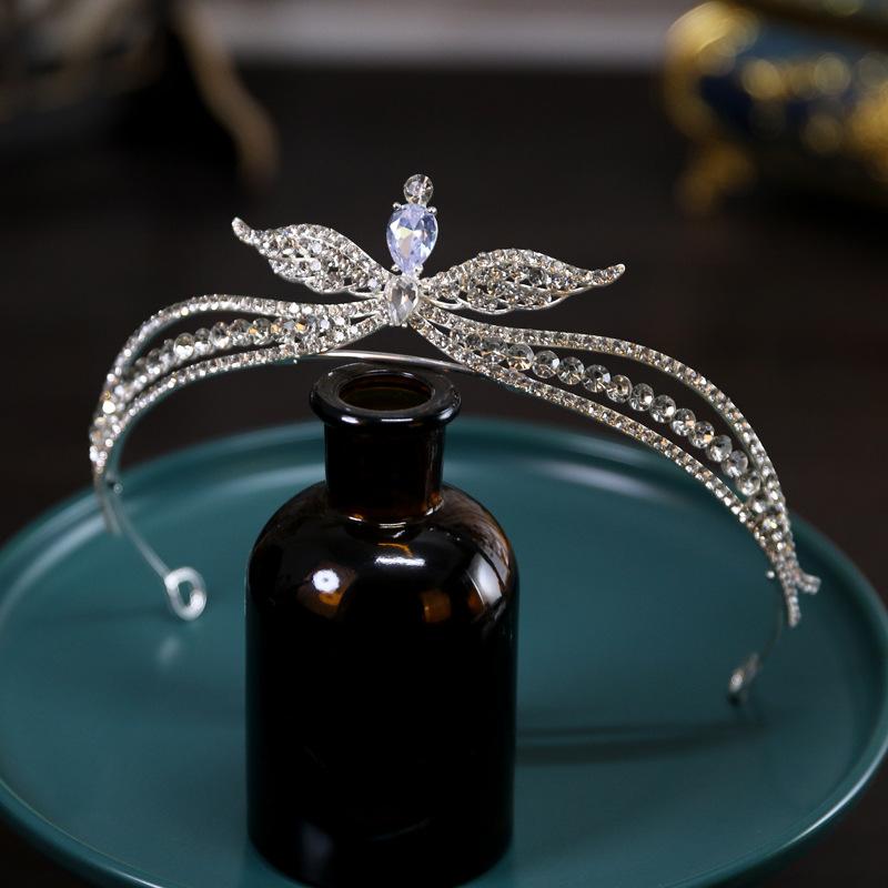 

Корейский Новый Стиль Ангел Простой Свадебная Корона Тиара Корона Тиара Аксессуары для Волос Основные Свадебные Аксессуары для Женщин