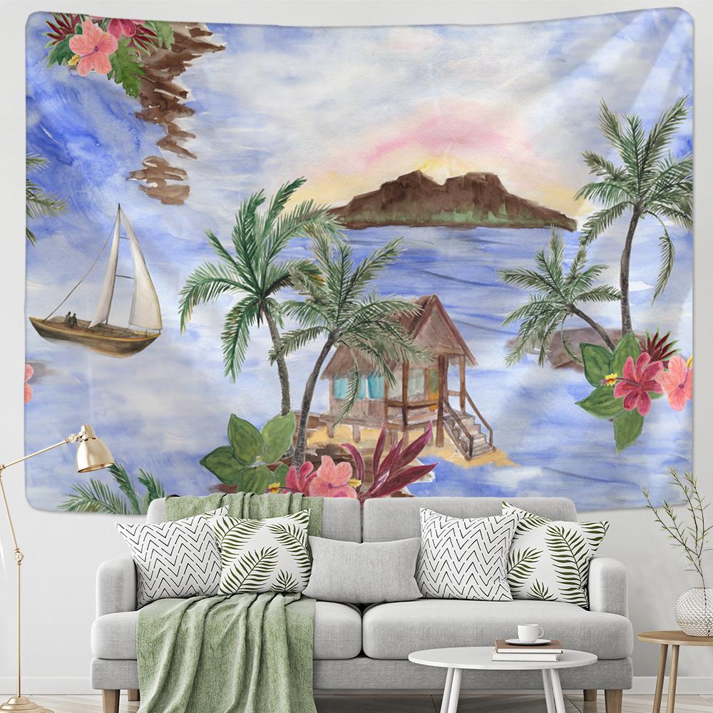 Wandteppich mit berühmtem Van Gogh-Druck, Decke, Wandbehang, Stern, Mond, Nacht, Wandteppich, dekorative Decke, Stoff, Schlafzimmer, 200 x 150 cm, groß