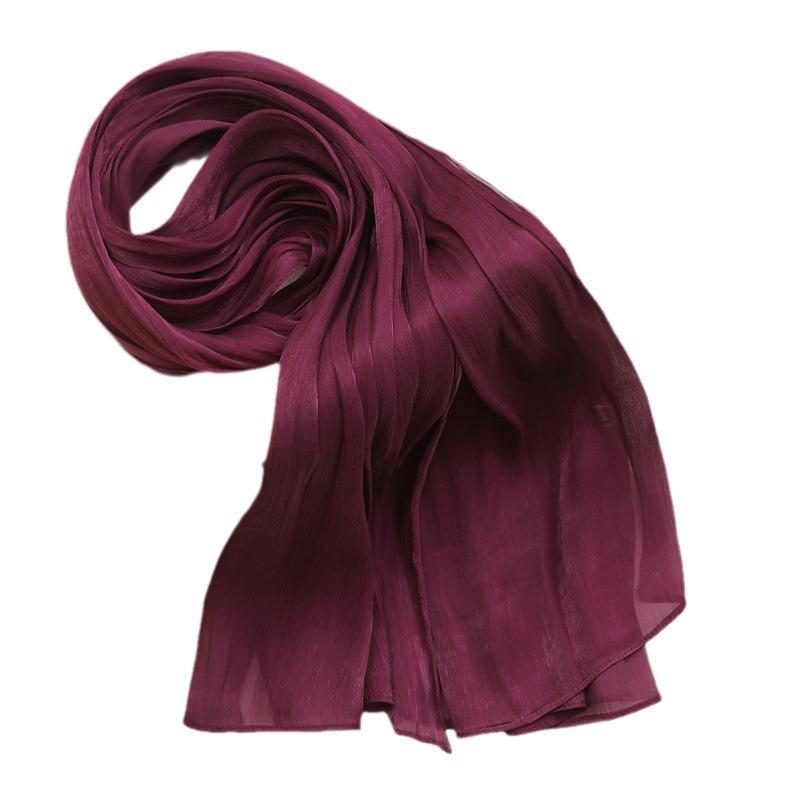 "All-Season Lightweight Cotton & Linen Scarf: Versatile Solid Color Shawl for Sun Protection & Warmth"