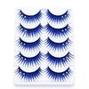 5 Pairs Dual Colors Glitter Rhinestones Artificial Eyelashes Party Makeup Tool
