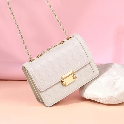 2025 New Women's Genuine Leather Bag Crossbody Bag High-end Chain Small Bag Single Shoulder Small Square Bag Handbag