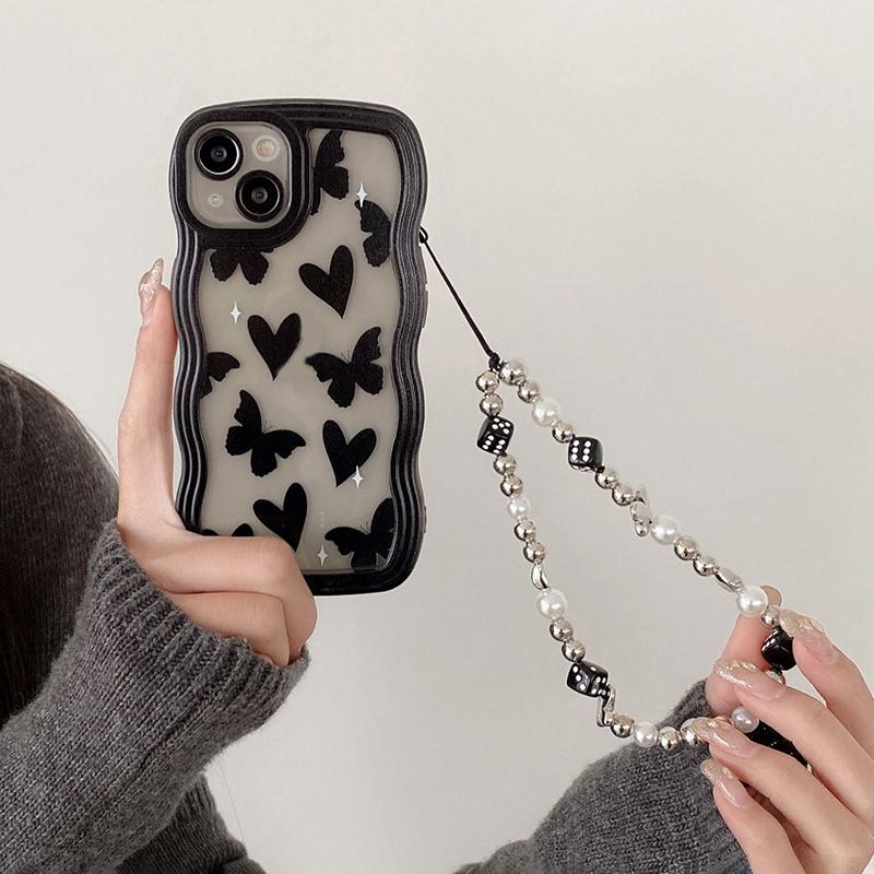 Bear Puppy Beading Mobile Phone Lanyard Wristband Chain Anti-Lost Phone Strap Beads Bag Charm Keychain For Xiaomi For Iphone