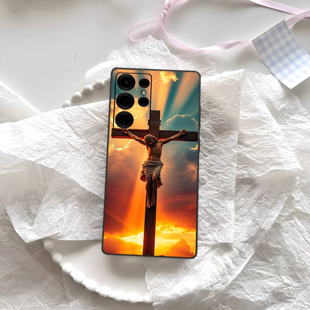 Christliches Jesus Kreuz Handyhülle Für Samsung S 24 Fe 25 Ultra Plus 20 Lite 21 30 22 23 24 22 Ultra 5G Fundas