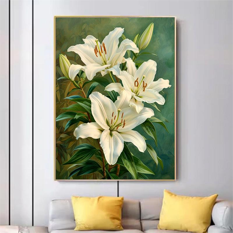5d DIY Diamond Painting Cross Stitch Lily Handicrafts Plants Flowers Diamond Embroidery Mosaic Home Decor