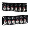 Marine Toggle Switch Panel 6 Gang Boat Electrical Panel Waterproof ON OFF Rocker Switch with 10A Fuses for 12 24V Car