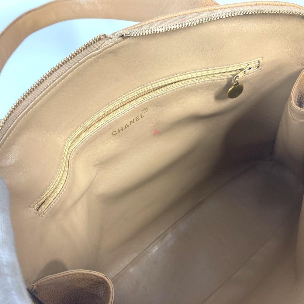 CHANEL vintage CC CC Mark Bag Shoulder Bag Tote Bag Caviar Leather Beige