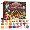Holiday Desk Decorations 2026 Christmas Squeeze Toy Advent Calendar, 24-Day Dumpling Bun Fidget Decorative Figures Countdown Box, Soft TPR Stress