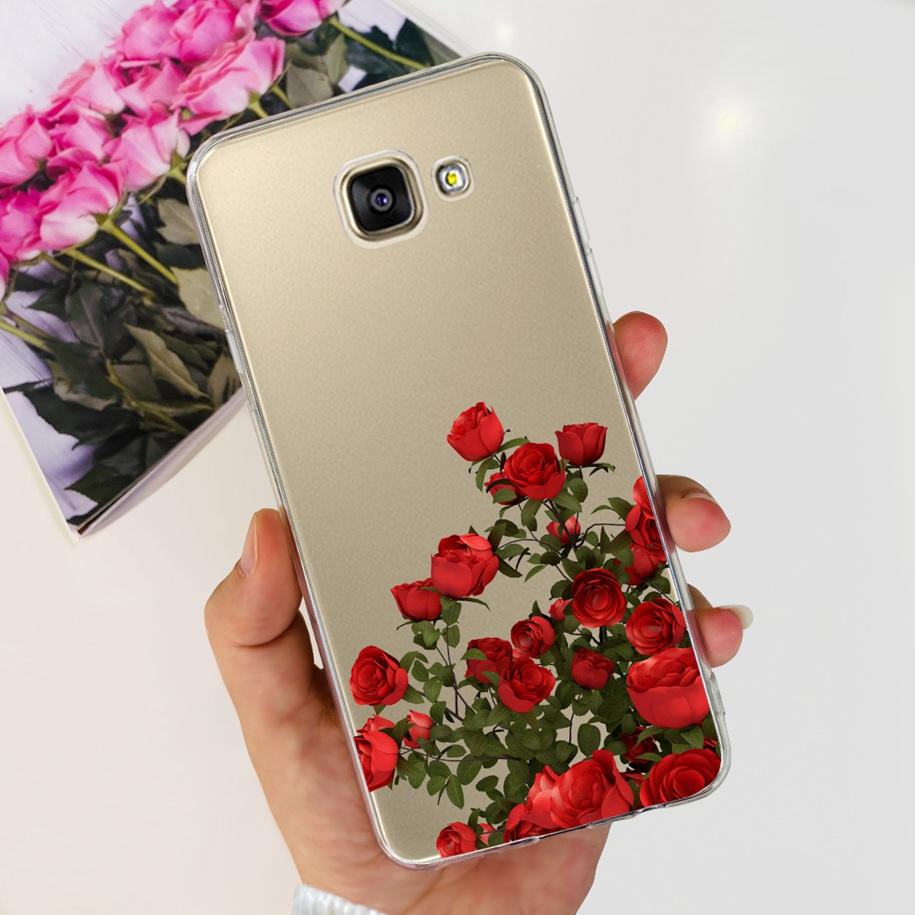 For Samsung Galaxy A3 2016 Case A310F Popular Flower Transparent Silicone Phone Back Cover For Samsung A3 2017 A320F A320Y Funda