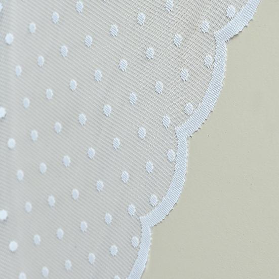 Wavy Lace Curtain Long Privacy Protection Curtain Room Divider Breathable Mesh Curtain for Living Room Hotel Restaurant