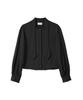 SALON DE YOHN Silky Tie Blouse_ Black