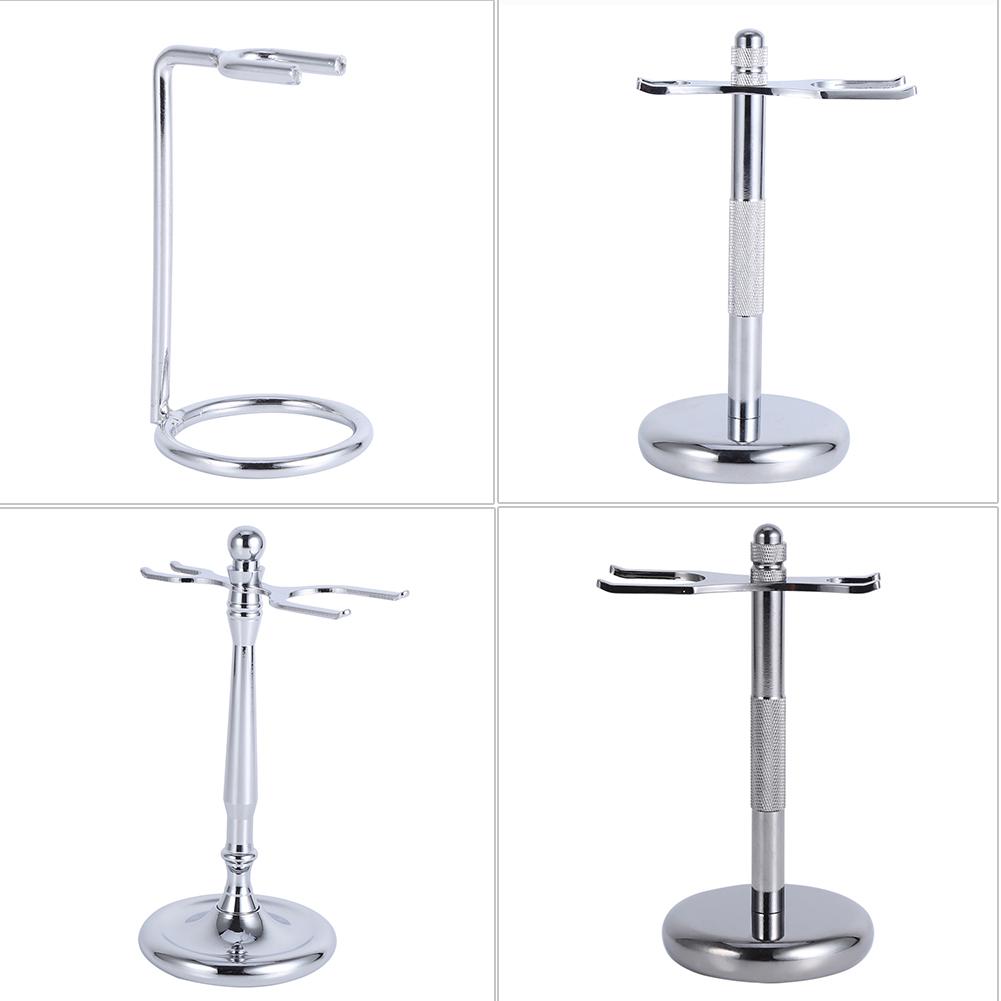 4 Types Fashionable Alloy Shaving Tool Stand Rack Frame Razor Brushes Holder