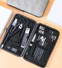 Trending Products 2024 Stainless Steel Nail Clipper Manicure Set With Leather Zipper Bag