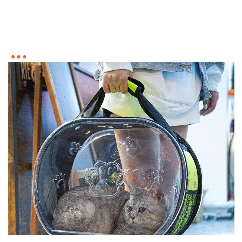 Folding Portable Space Capsule Pet Bag Cat Bag New Oxford Cloth Crossbody Portable Breathable and Comfortable Cat Backpack