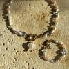 Glazed Love Bow Handmade Beaded Collarbone Chain Stainless Steel Color Retention