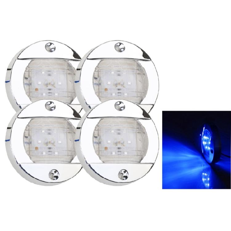 Marine Transom RV Yacht 6 LED Stern Signal Light Round Stainless Steel Tail Lamp