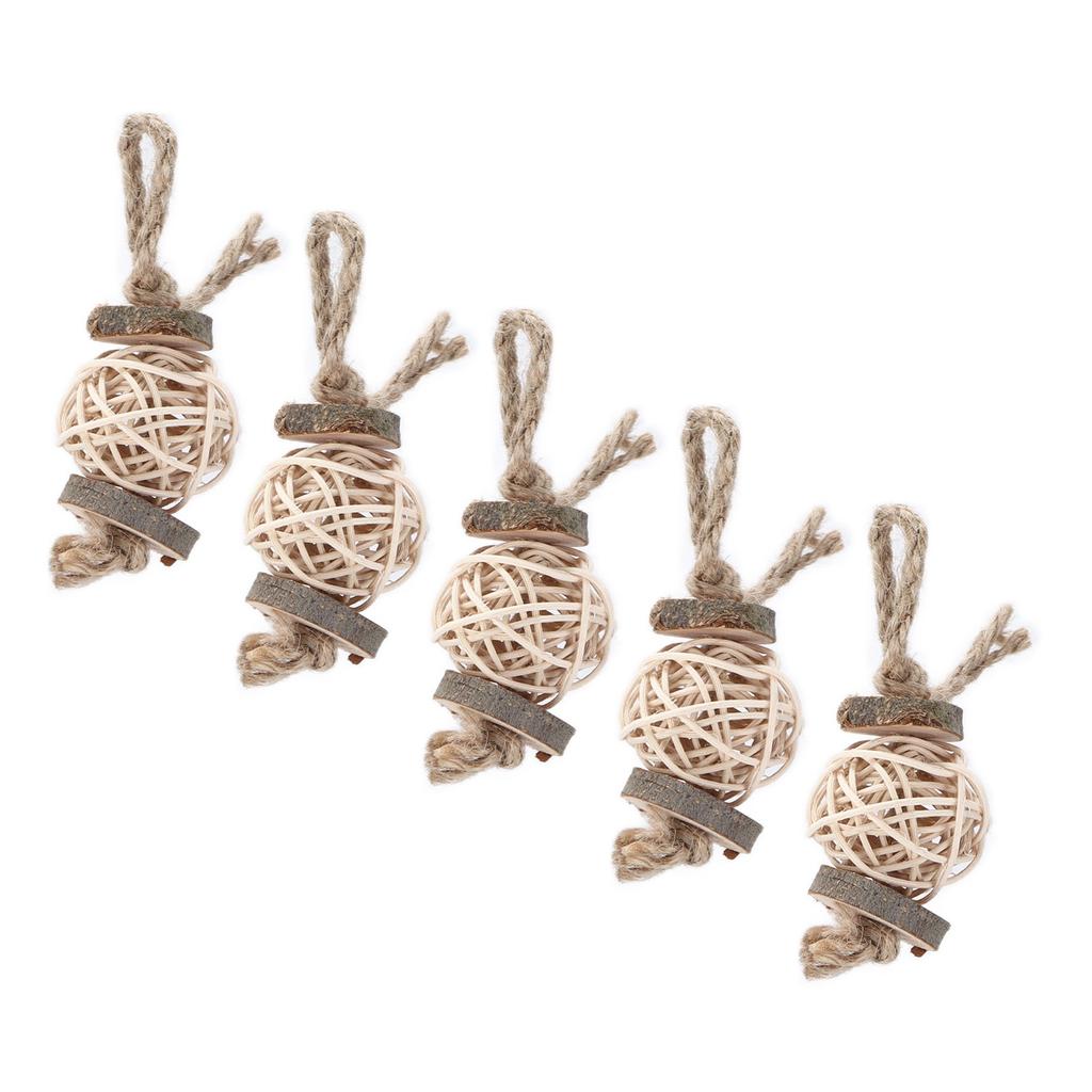 Bird Sepak Takraw Balls Toy Applewood Pet Bitten Rattan Ball for Hamster Birds Rabbits Parrots