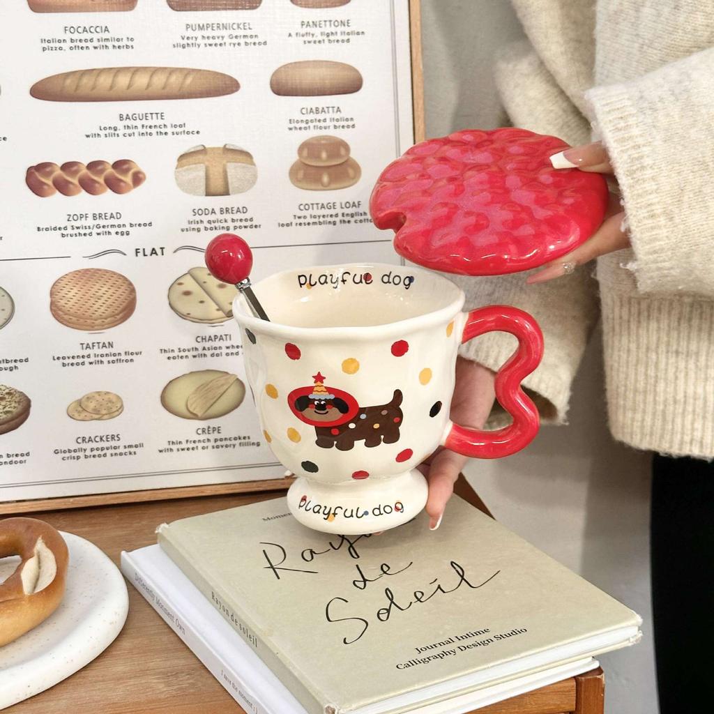 Welpentasse Kelch Keramiktasse Wasserkelch Mädchen Tasse Büro Kaffee Frühstückstasse