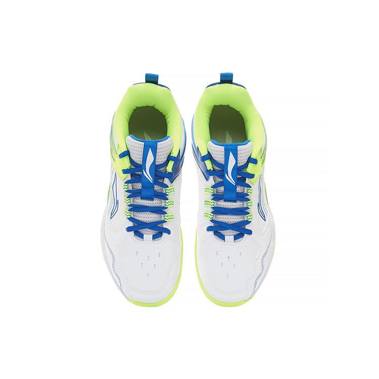 New LINING Sound Waves Badminton Shoes Unisex Low Top Standard White/Pale Blue AYTS036-1