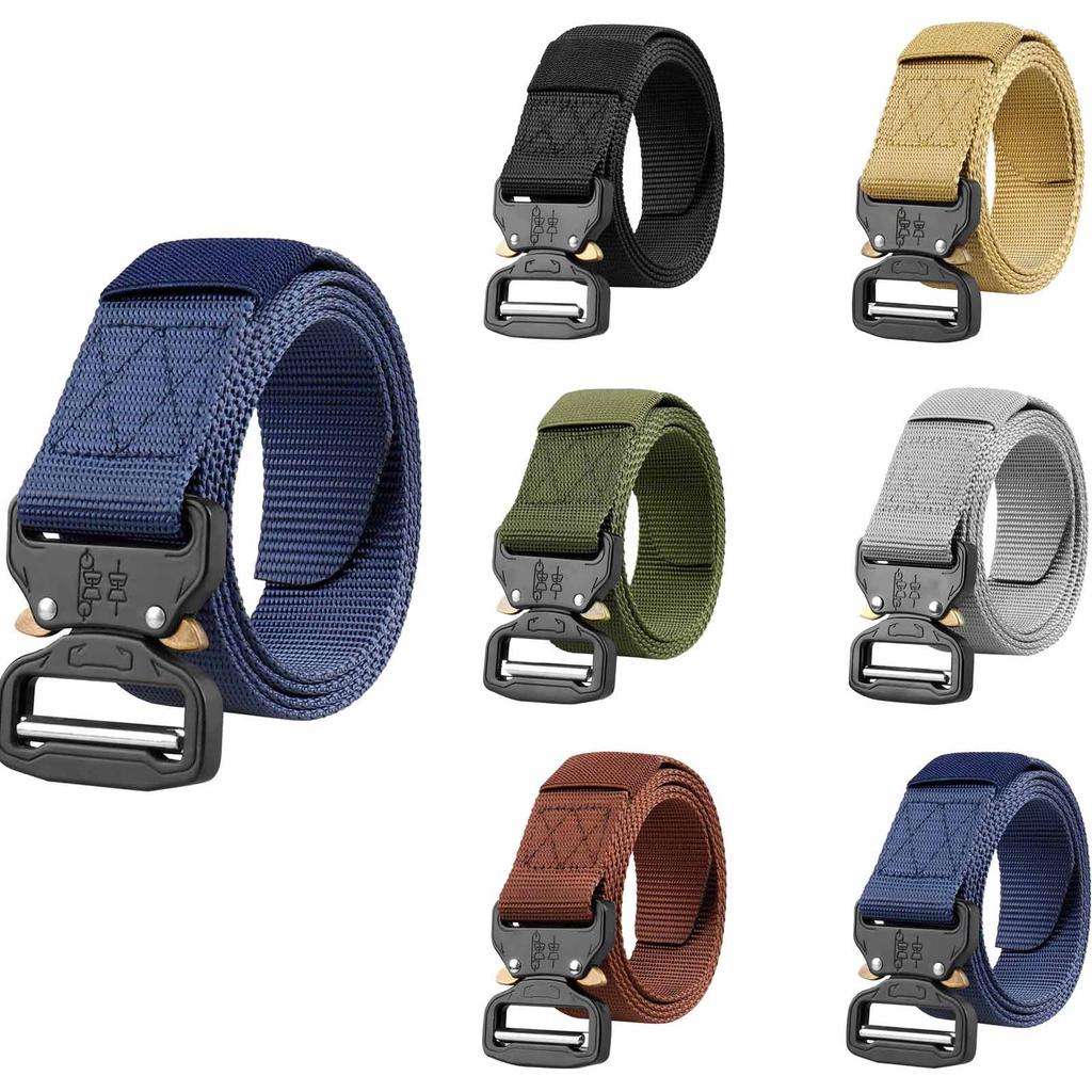 Men’s  Belt – Alloy  Buckle Nylon Woven Quick-Release Belt, Outdoor Military Training and Workwear Adjustable Waist Belt