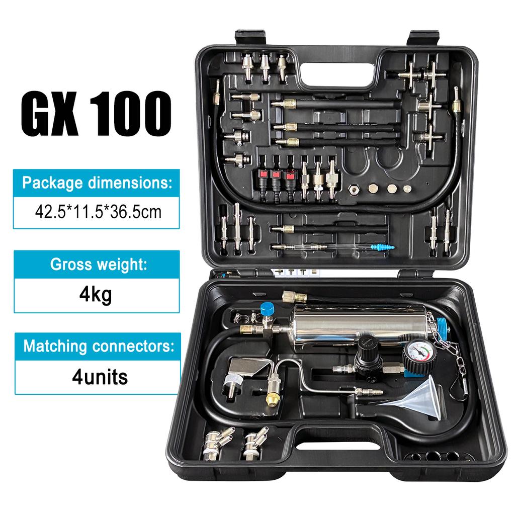 Petrol Car Injector Cleaner GX100 Auto Fuel Injector Nozzle Flushing For Petrol EFI Throttle Tools for Petrol Car