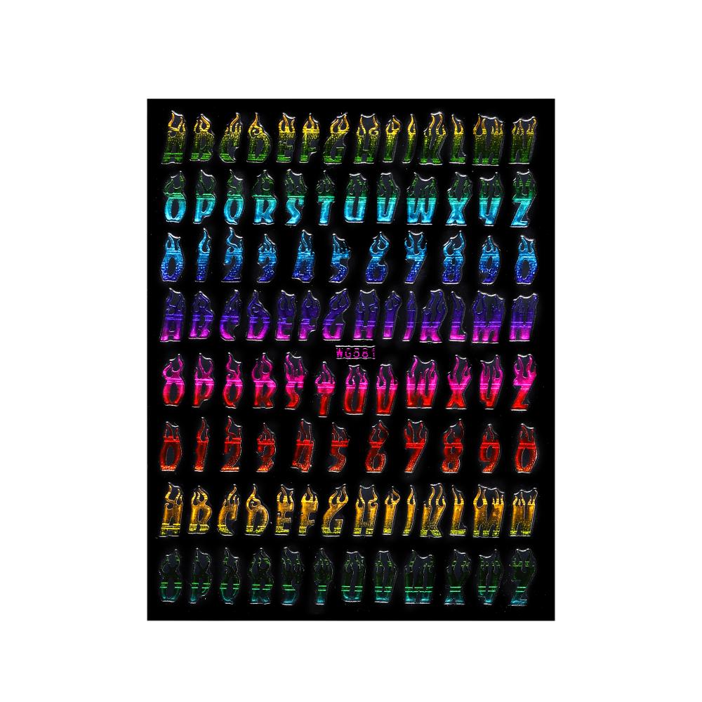 Adesivi Decorativi Lettere Alfabeto Numeri 2-9mm Riempitivo Resina Epossidica Oro Argento Per Stampi in Silicone Fai da Te Riempimenti per Artigianato