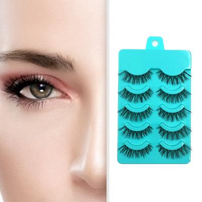 Damen 5 Paare Natürliche Lange Dicke Überkreuzte Falsche Wimpern Künstliche Augenwimpern für Make-up-Studio