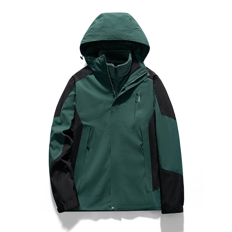 Winter Outdoor Sports Hardshell Men's and Women's Two-piece Three-in-one Men's Coat Windproof Waterproof Mountaineering Clothing