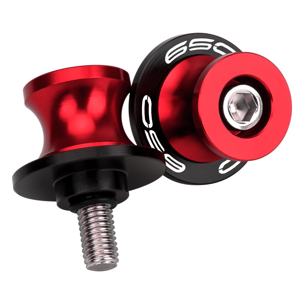 MotHeartCNC M8 Stand Hook for 650 2017-2024 Paddock Stand Hook Swing Arm Hook Spool Bobbin M8 650 Parts (Red)