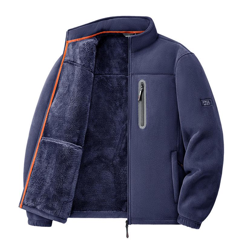 8918A Men's Thickened Fleece Outdoor Jacket - Autumn/Winter Sherpa Style