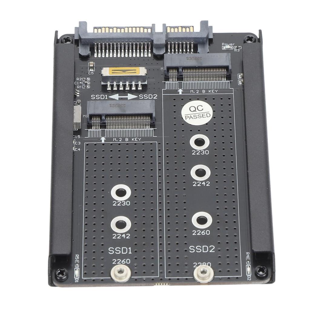 Dual NGFF BM Key M.2 SSD-Karte 6Gbps SATA III-Schnittstelle 2,5-Zoll-SATA-Combo-HDD-Laufwerkgehäuse
