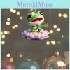 Adorable Acrylic Frog Holding Flowers Car Pendant Charming Interior Decor Accessory