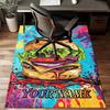 1PC Custom Name Colorful Burger Artwork Theme Floor Mat Ideal for Living Room, Game Rooms, Office, Bedroom, Floor Mat Playful Design