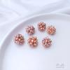 Hand-Woven Natural Freshwater Pearl Flower Ball Earrings and Beads
