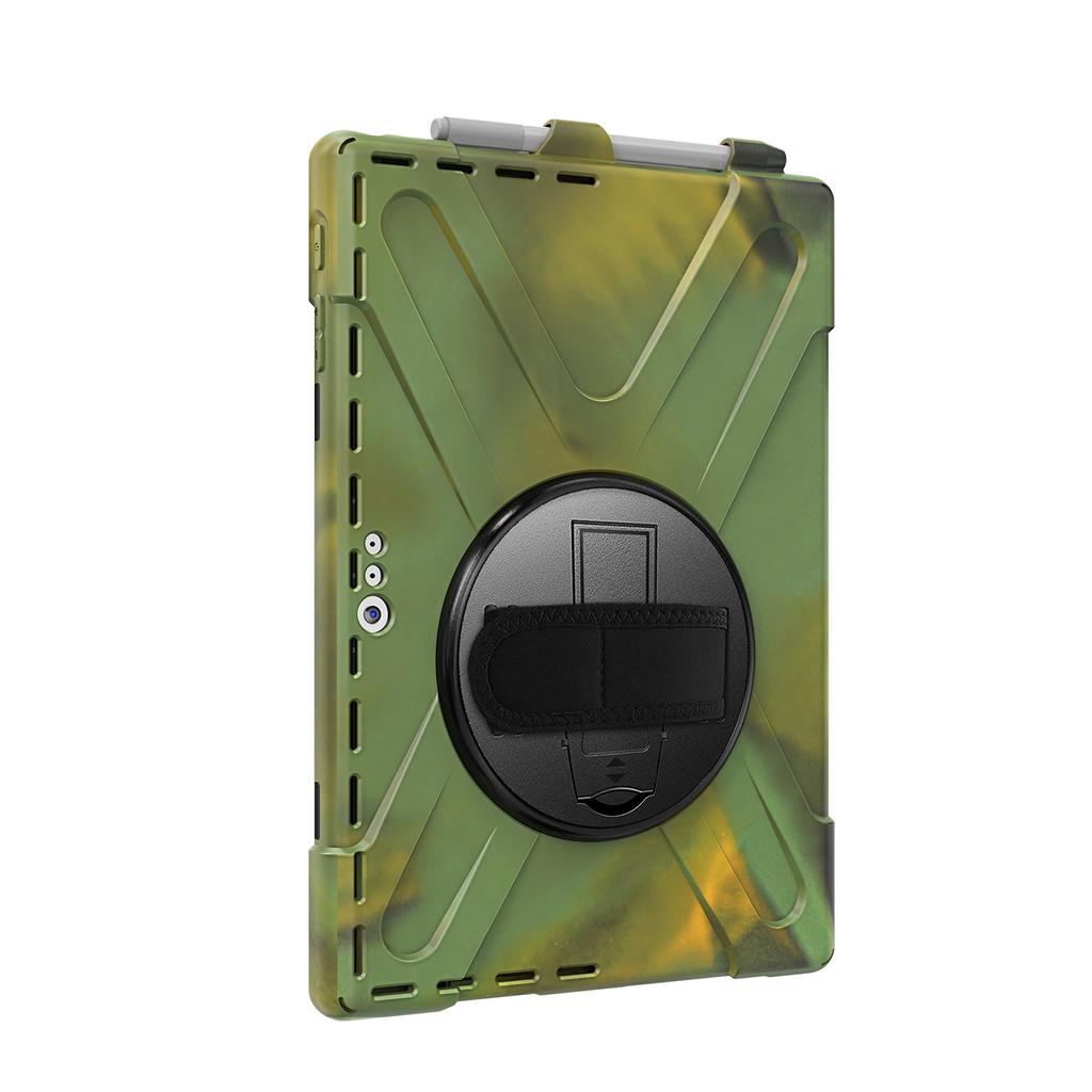 Custodia in Plastica Siliconica con Supporto Girevole a 360°, Cinturino a Mano/Spalla, Impugnatura Maniglia, Cavalletto Stabile per Microsoft Surface Pro
