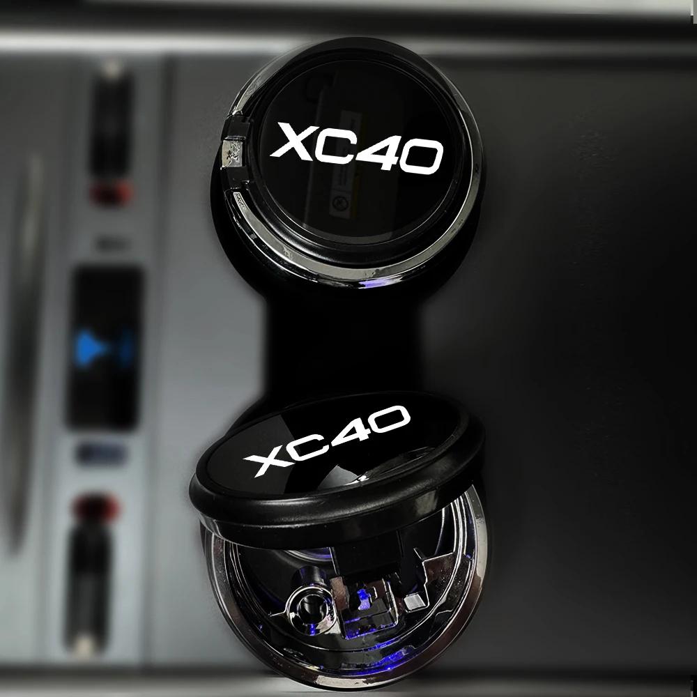New car ashtray black mirror car ashtray push type for Volvo XC40 auto parts