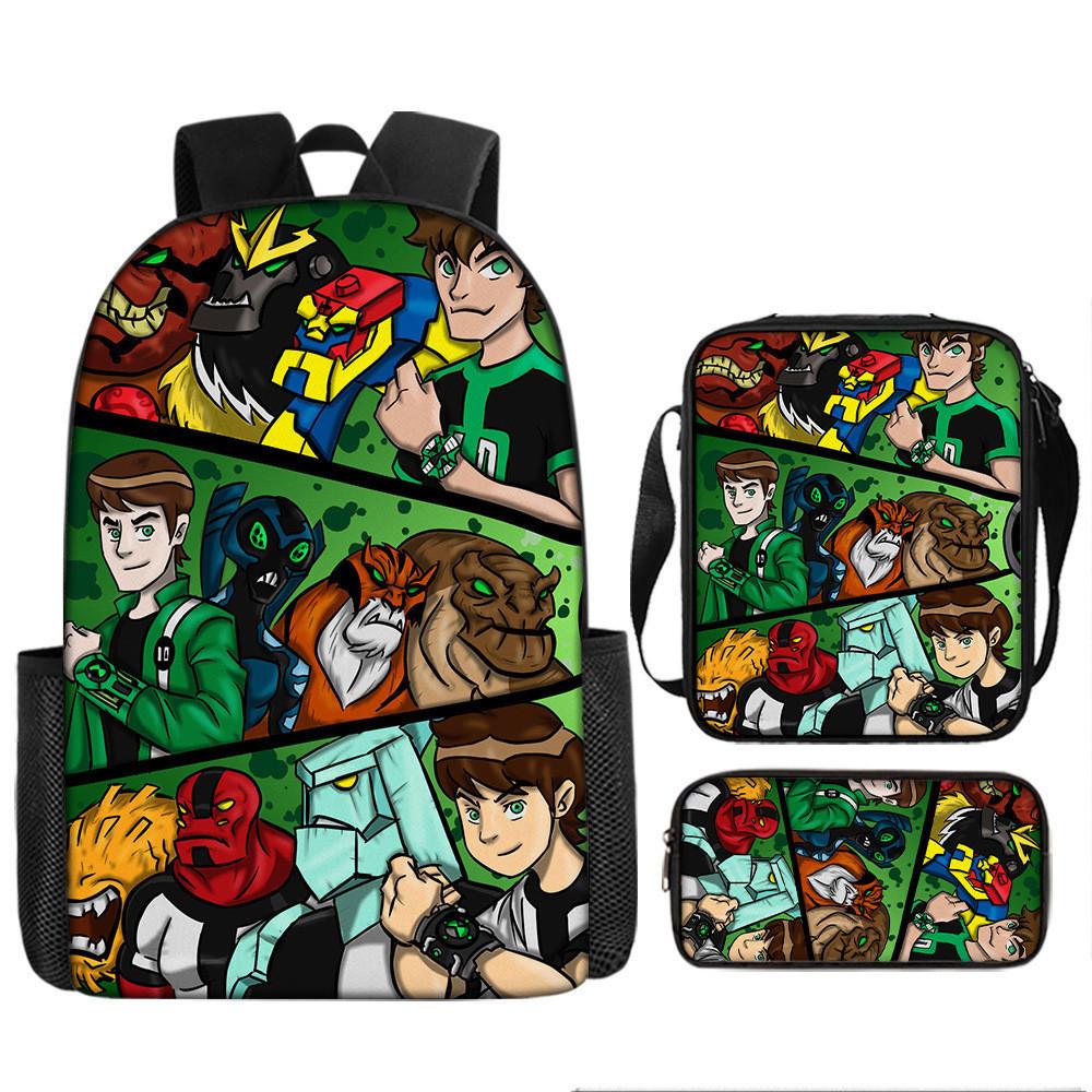 Ben Print Design Childrens Backpack Set With Waterproof Oxford Fabric For School Use