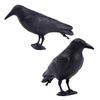 Realistic Crow Design Ornament, Crow Decoration with Feather Texture, Stable Base Waterproof Sun-Resistant Gothic Halloween Decor