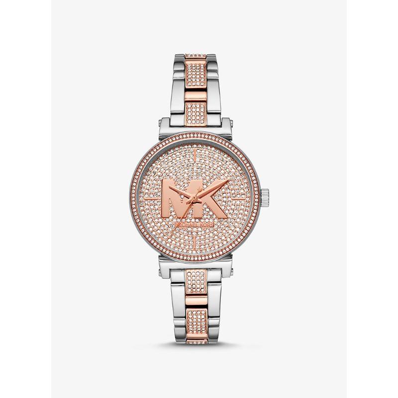 Michael Kors Sofie Crystal Two-Tone Stainless Steel Ladies Watch MK4446 розового золота